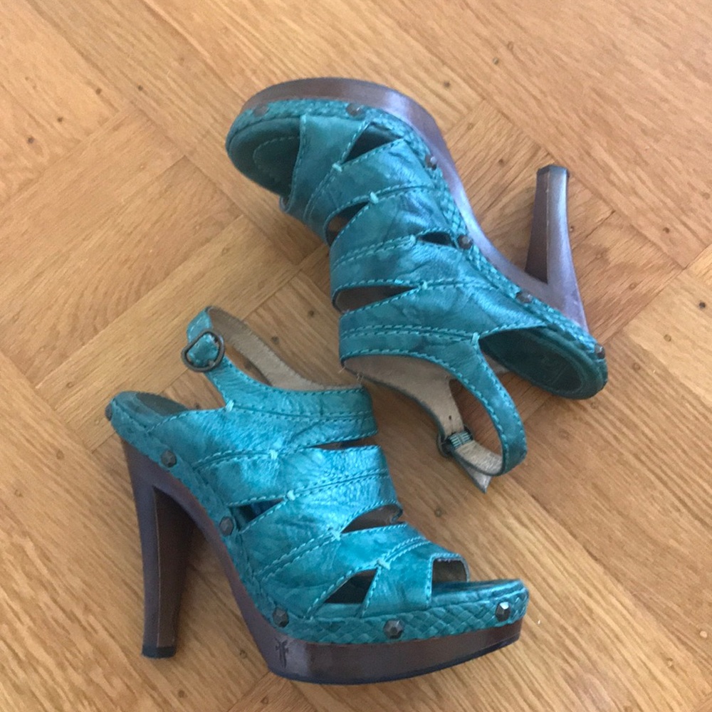 Unique Turquoise Frye Sandals